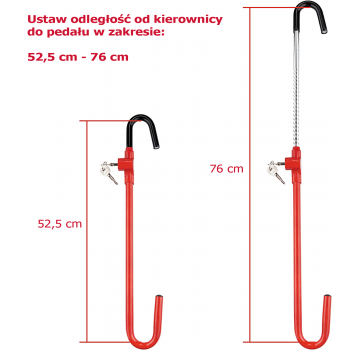 BLOKADA MECHANICZNA KIEROWNICY PEDAŁÓW ZABEZPIECZENIE ANTYKRADZIEŻOWE